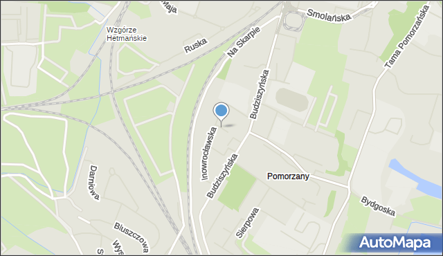 Szczecin, Kaliska, mapa Szczecina