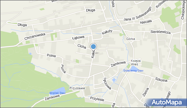 Tenczynek, Kałuży Józefa, mapa Tenczynek