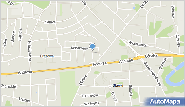 Toruń, Karnowskiego Jana, mapa Torunia