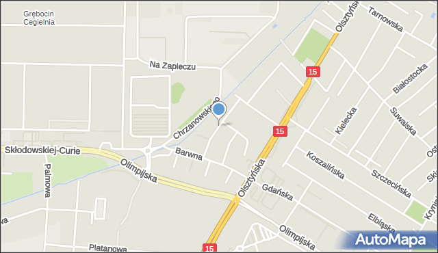 Toruń, Katarzynki, mapa Torunia