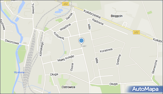 Trzebiatów powiat gryficki, Kasprowicza Jana, mapa Trzebiatów powiat gryficki