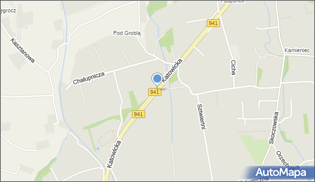 Ustroń powiat cieszyński, Katowicka, mapa Ustroń powiat cieszyński