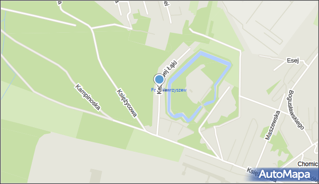 Warszawa, Kalinowej Łąki, mapa Warszawy