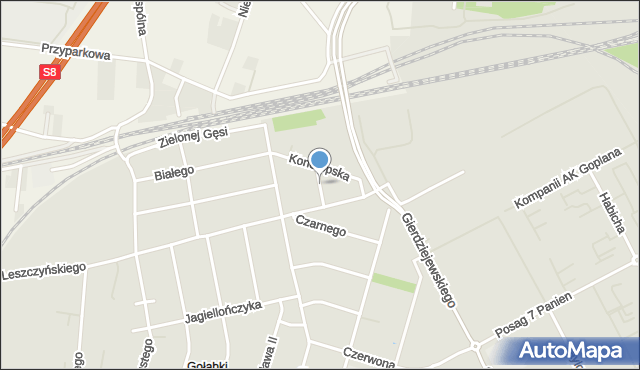 Warszawa, Kazimierza Sprawiedliwego, mapa Warszawy
