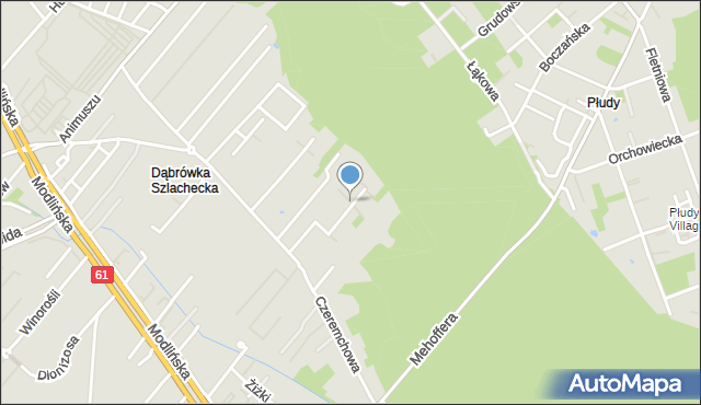 Warszawa, Kaliny, mapa Warszawy