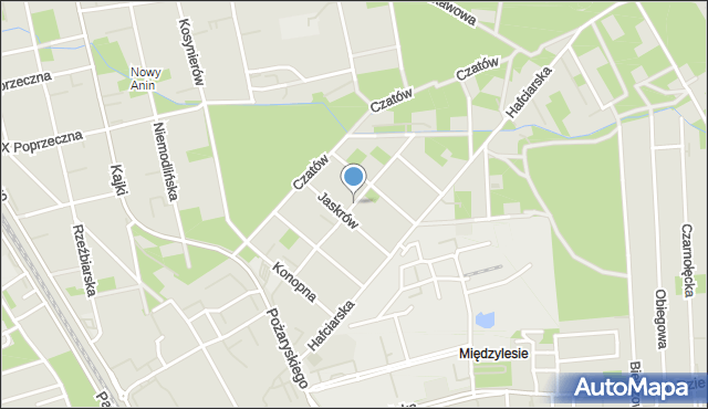 Warszawa, Kaczy Dół, mapa Warszawy