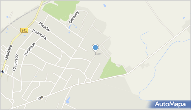 Więcbork, Kazimierza Odnowiciela, mapa Więcbork