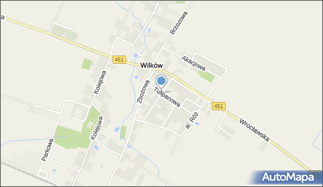 Wilków powiat namysłowski, Kalinowa, mapa Wilków powiat namysłowski