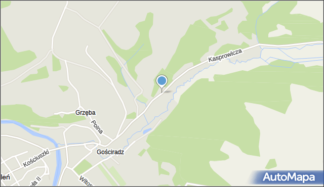 Wleń, Kasprowicza Jana, mapa Wleń