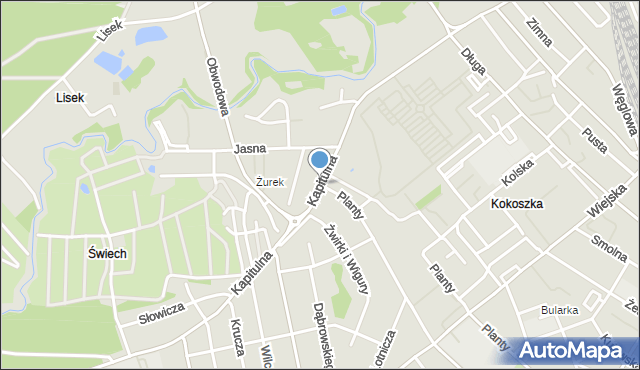 Włocławek, Kapitulna, mapa Włocławka