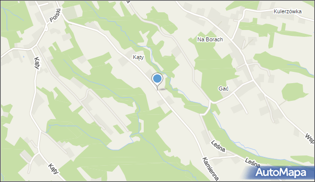 Włosań, Kamienna, mapa Włosań