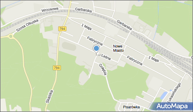 Wolbrom, Kamiennogórska, mapa Wolbrom