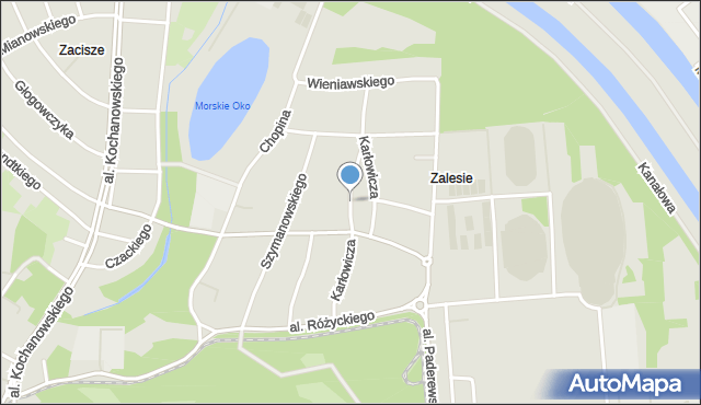 Wrocław, Karłowicza Mieczysława, mapa Wrocławia