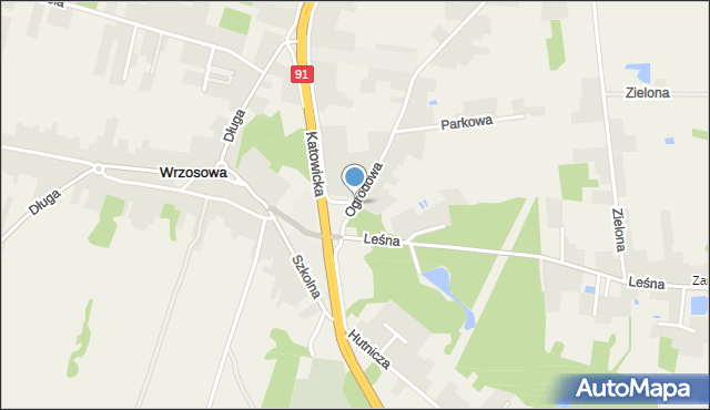 Wrzosowa, Katowicka, mapa Wrzosowa