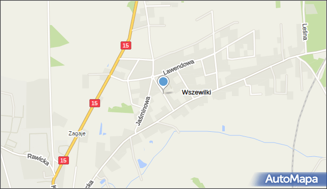 Wszewilki, Kalinowa, mapa Wszewilki