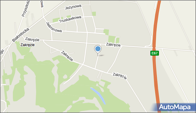 Wyszków, Kalinowa, mapa Wyszków