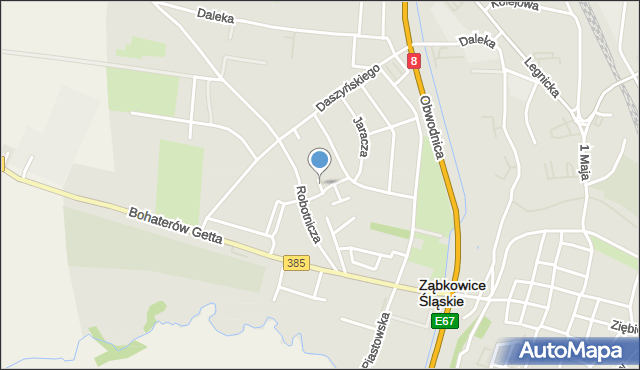 Ząbkowice Śląskie, Kasztanowa, mapa Ząbkowice Śląskie