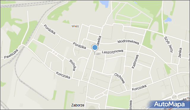 Zabrze, Kawika Adama, mapa Zabrza