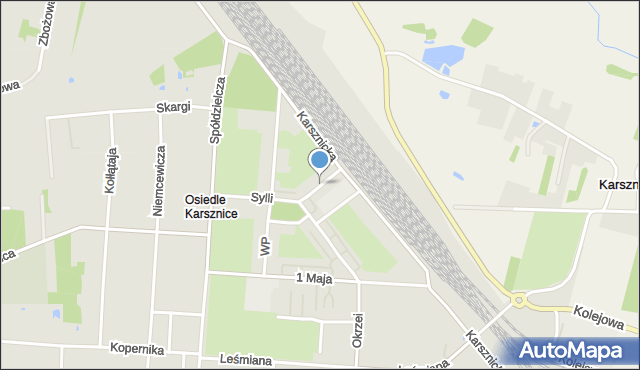 Zduńska Wola, Kałużewskiego Kazimierza, mapa Zduńska Wola