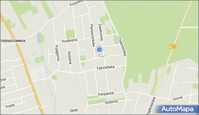 Zgierz, Kaczeńcowa, mapa Zgierz