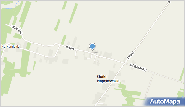 Bieliny powiat kielecki, Kępa, mapa Bieliny powiat kielecki