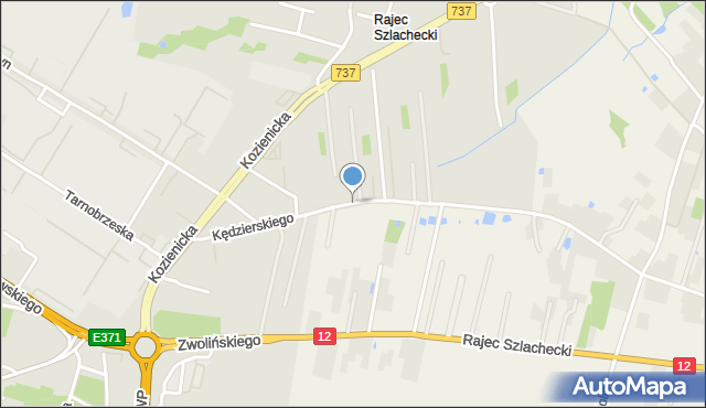 Radom, Kędzierskiego Apoloniusza, mapa Radomia