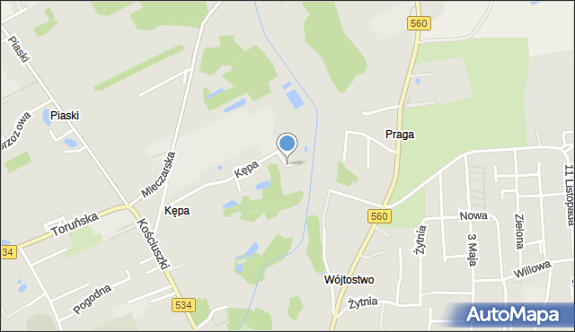 Rypin, Kępa, mapa Rypin