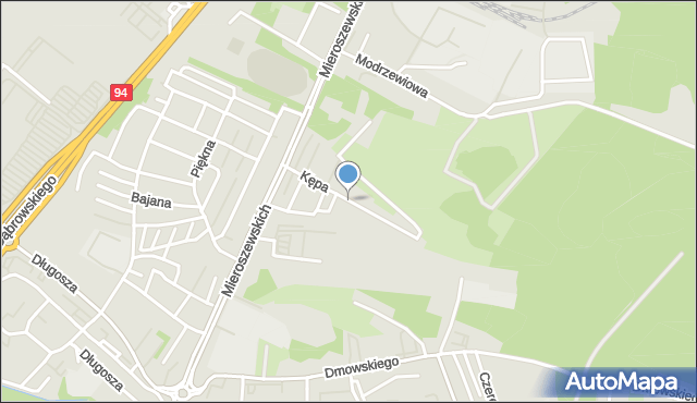 Sosnowiec, Kępa, mapa Sosnowca