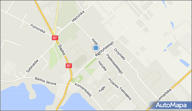 Szczytno, Kętrzyńskiego Wojciecha, mapa Szczytno