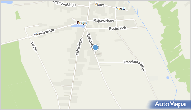 Adamów powiat łukowski, Kilińskiego Jana, płk., mapa Adamów powiat łukowski