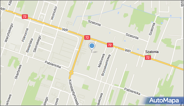 Aleksandrów Łódzki, Kioskowa, mapa Aleksandrów Łódzki