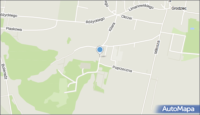 Będzin, Kilara Wojciecha, mapa Będzin