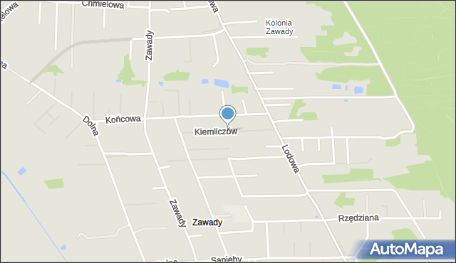 Białystok, Kiemliczów, mapa Białegostoku