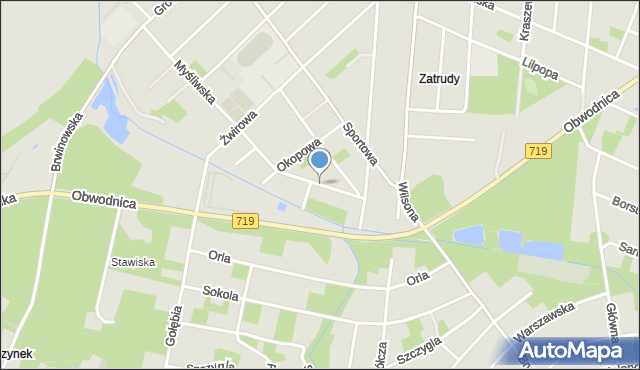 Brwinów, Kielecka, mapa Brwinów