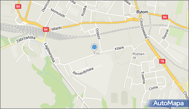 Bytom, Kilara Wojciecha, mapa Bytomia