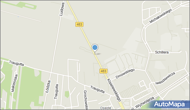 Częstochowa, Kisielewskiego Stefana, mapa Częstochowy