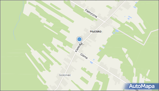 Hucisko gmina Stąporków, Kielecka, mapa Hucisko gmina Stąporków