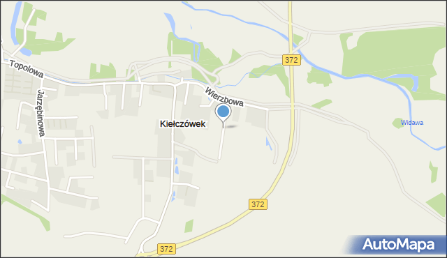 Kiełczówek, Kiełkowa, mapa Kiełczówek