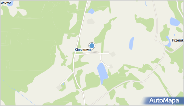 Kierzkowo gmina Biały Bór, Kierzkowo, mapa Kierzkowo gmina Biały Bór