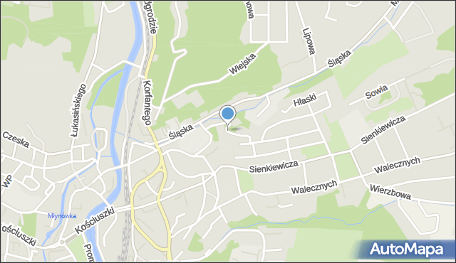 Kłodzko, Kilińskiego Jana, płk., mapa Kłodzka