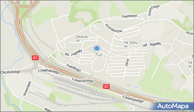 Kraków, Kisielewskiego-Kisiela Stefana, mapa Krakowa