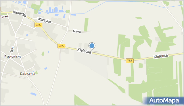 Kurzelów, Kielecka, mapa Kurzelów