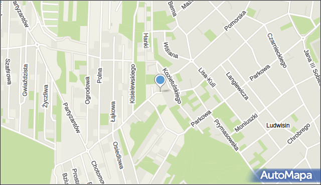 Legionowo, Kisielewskiego, mapa Legionowo