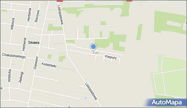 Łódź, Kiepury Jana, mapa Łodzi