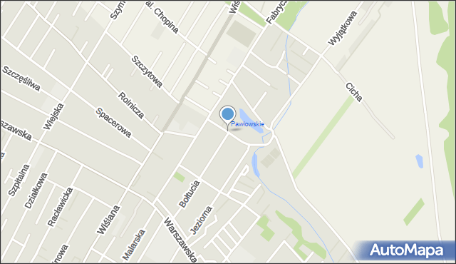 Łomianki, Kiepury Jana, mapa Łomianki