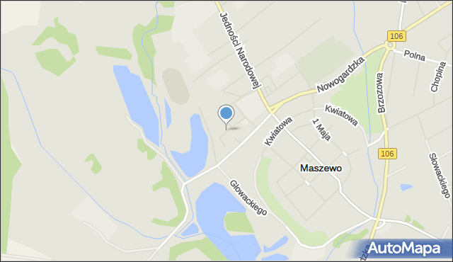 Maszewo powiat goleniowski, Kilińskiego Jana, płk., mapa Maszewo powiat goleniowski