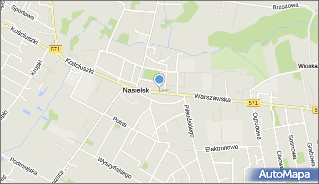Nasielsk, Kilińskiego Jana, płk., mapa Nasielsk