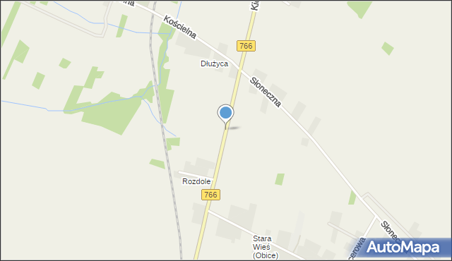 Obice, Kielecka, mapa Obice