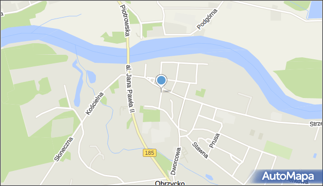 Obrzycko, Kilińskiego Jana, płk., mapa Obrzycko
