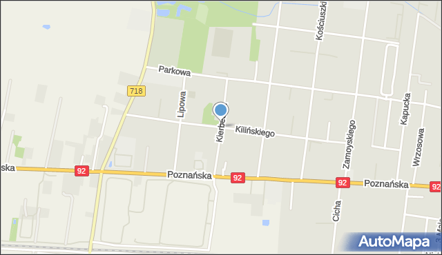Ożarów Mazowiecki, Kierbedzia Stanisława, mapa Ożarów Mazowiecki